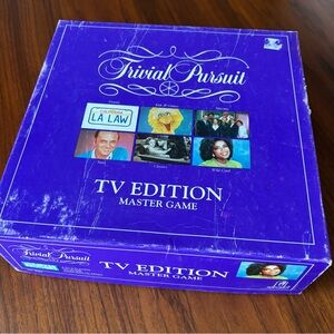 Vintage 90s Trivial Pursuit TV Edition Master Game Trivia Board Game 1991